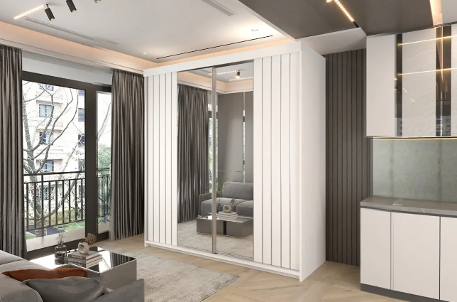 Molli Sliding Wardrobe - White