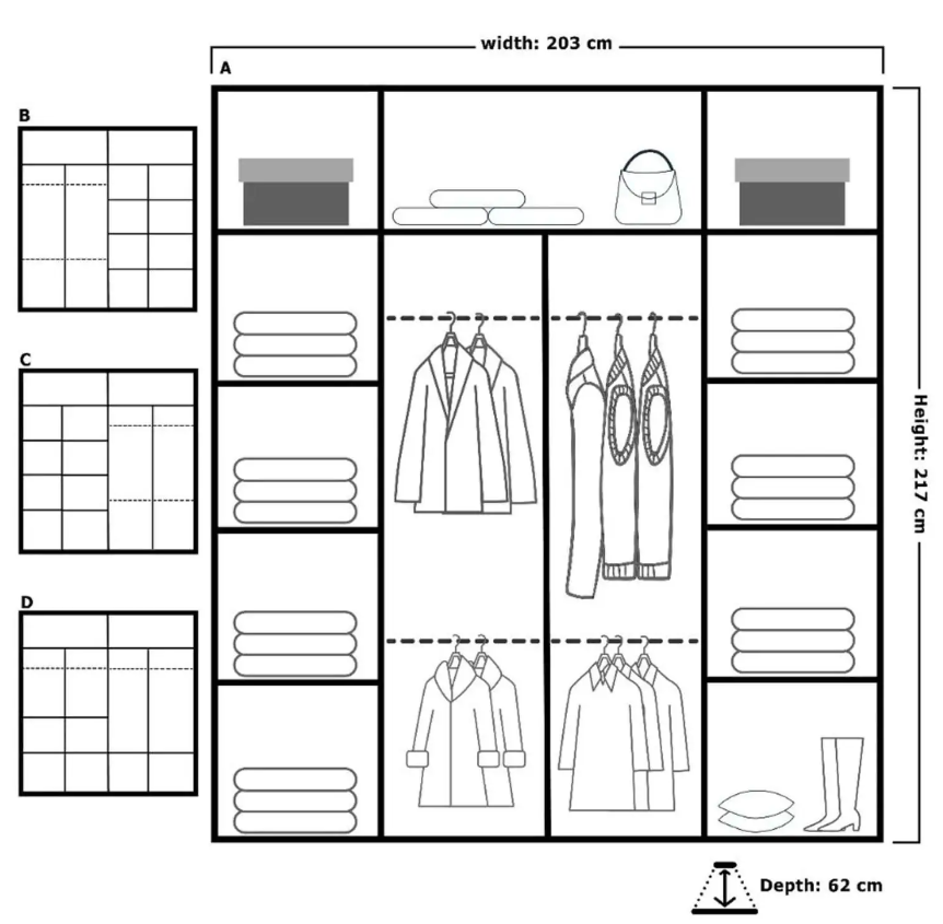 Lexy Sliding Door Wardrobe - Votan