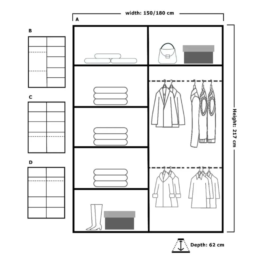 Jamajka Sliding Wardrobe - White