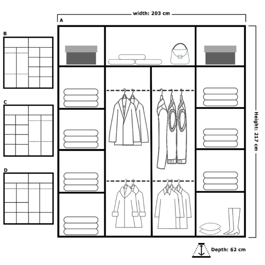 Jamajka Sliding Wardrobe - White