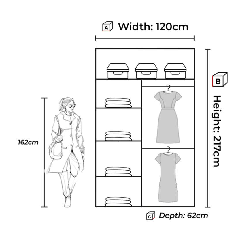Nicole Sliding Wardrobe - Black