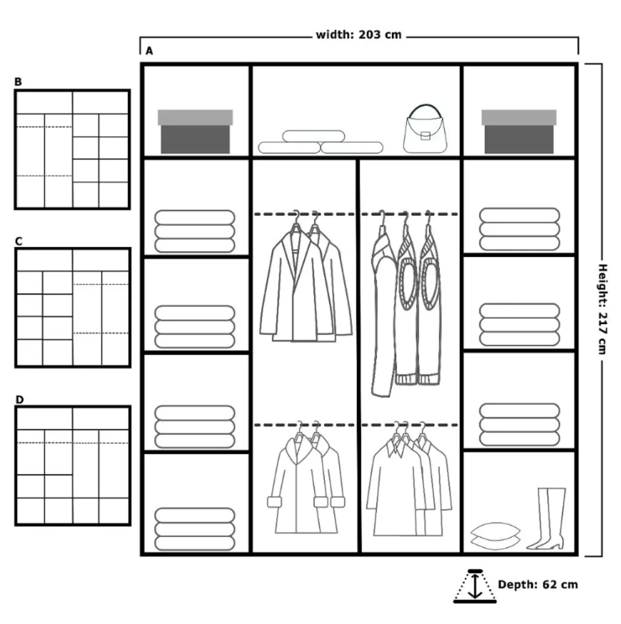 Marika Sliding Wardrobe - White