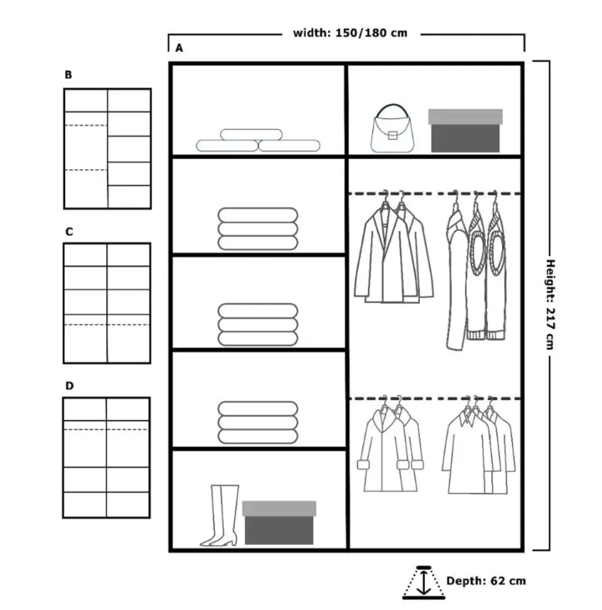 Marika Sliding Wardrobe - White