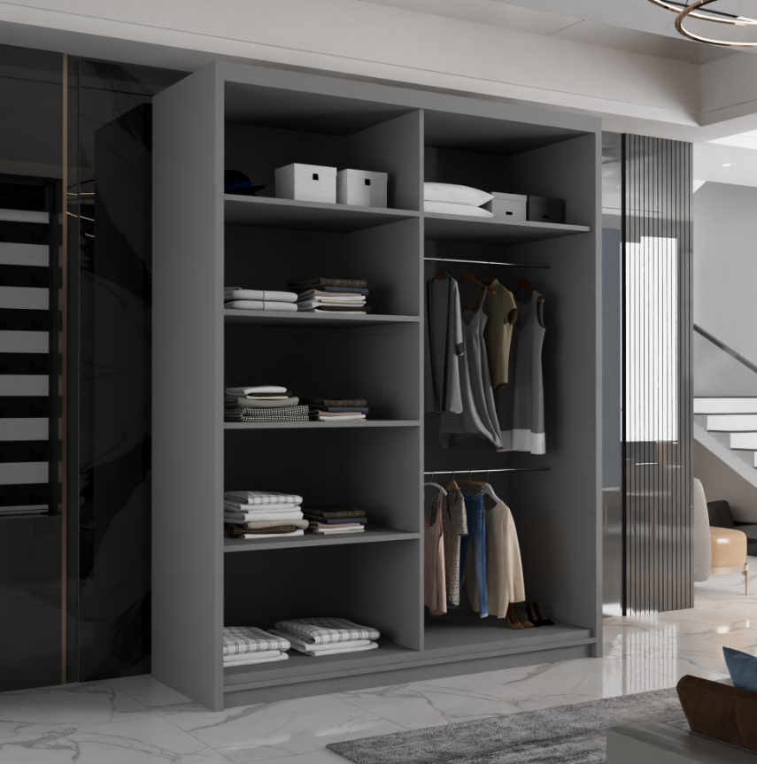 California Sliding Wardrobe - Grey