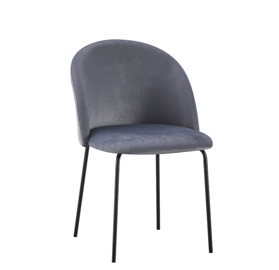 Boston Chair - Grey Velvet (Box of 4)