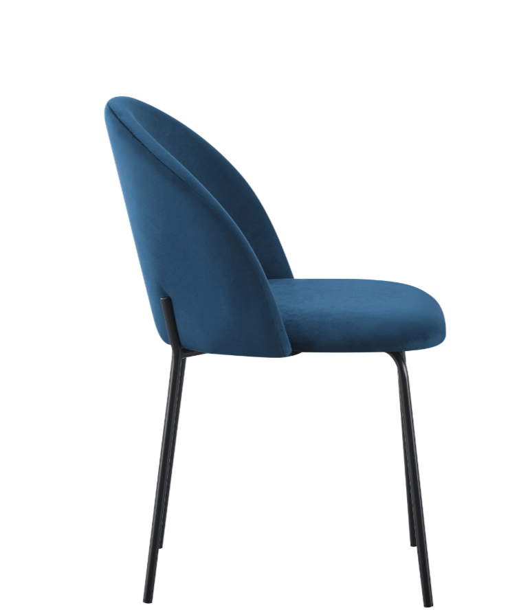 Boston Chair - Sapphire Blue Velvet (Box Of 4)