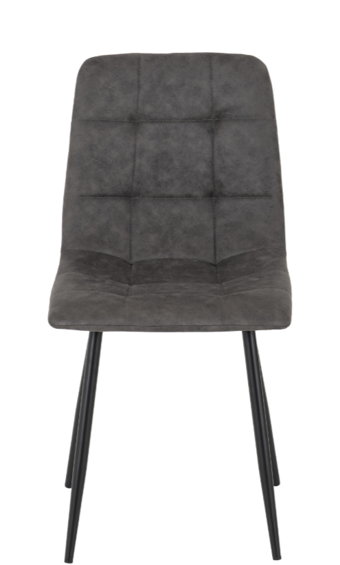 Fenton Chair Dark Grey Suede Fabric (Box Of 4)