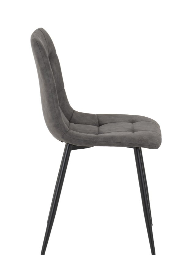 Fenton Chair Dark Grey Suede Fabric (Box Of 4)