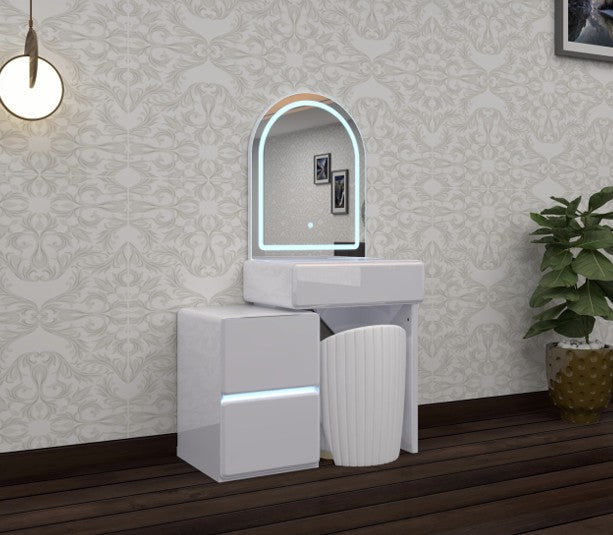 LED Vanity Make-Up Table + Stool