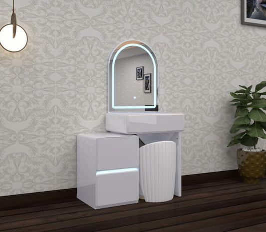 LED Vanity Make-Up Table + Stool