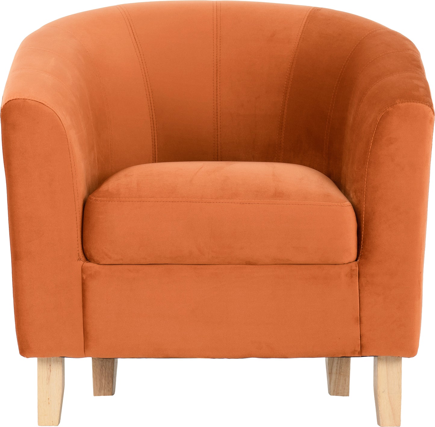 TEMPO TUB CHAIR - BURNT ORANGE VELVET