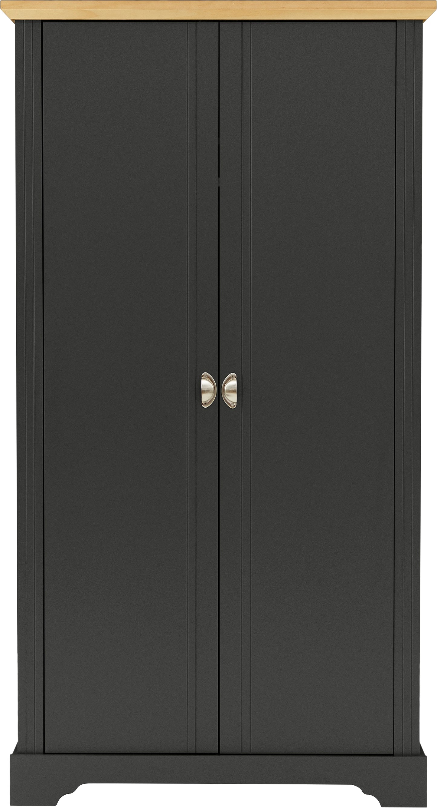 TOLEDO 2 DOOR WARDROBE - GREY/OAK EFFECT