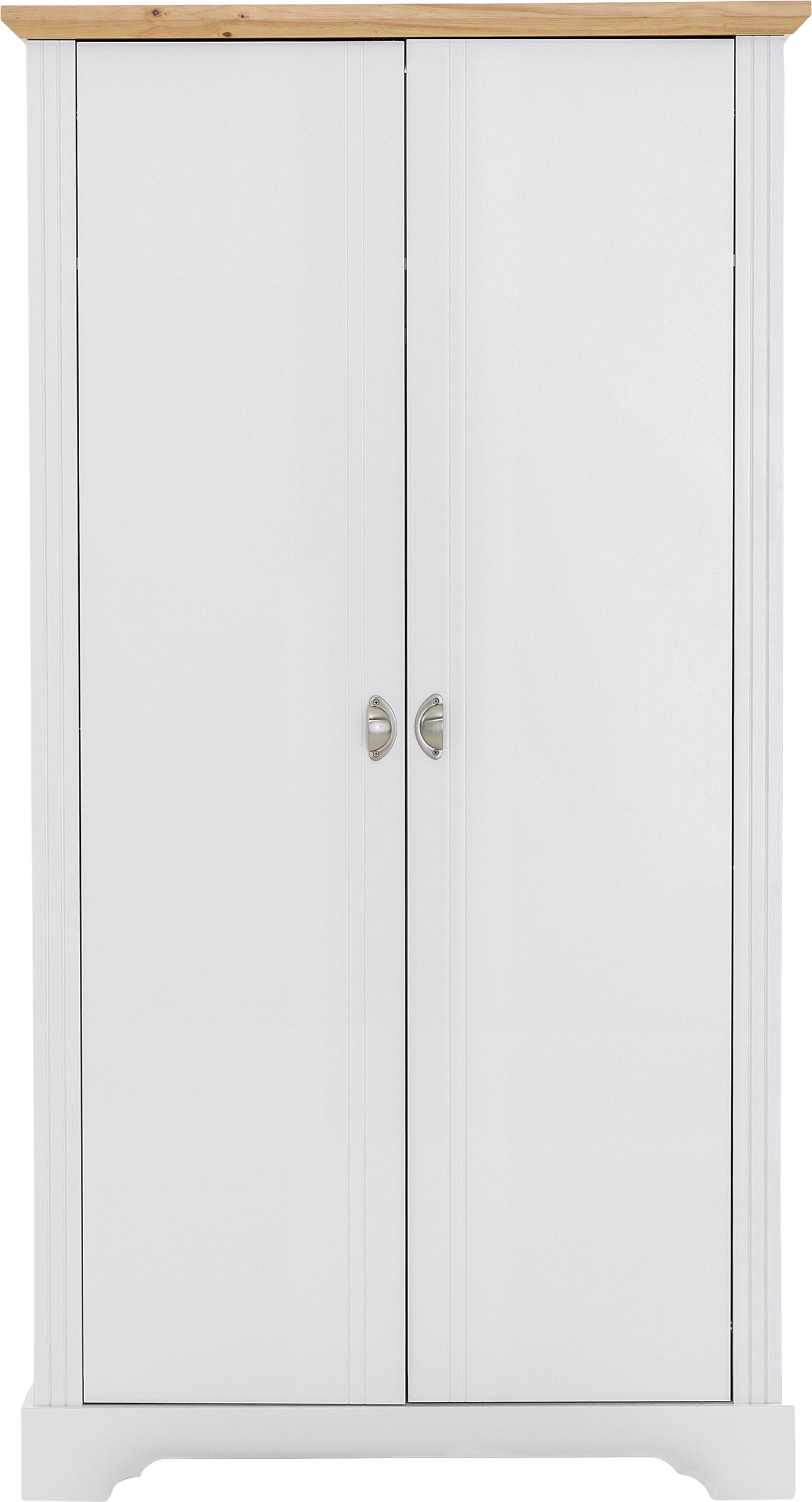 TOLEDO 2 DOOR WARDROBE - WHITE/OAK EFFECT