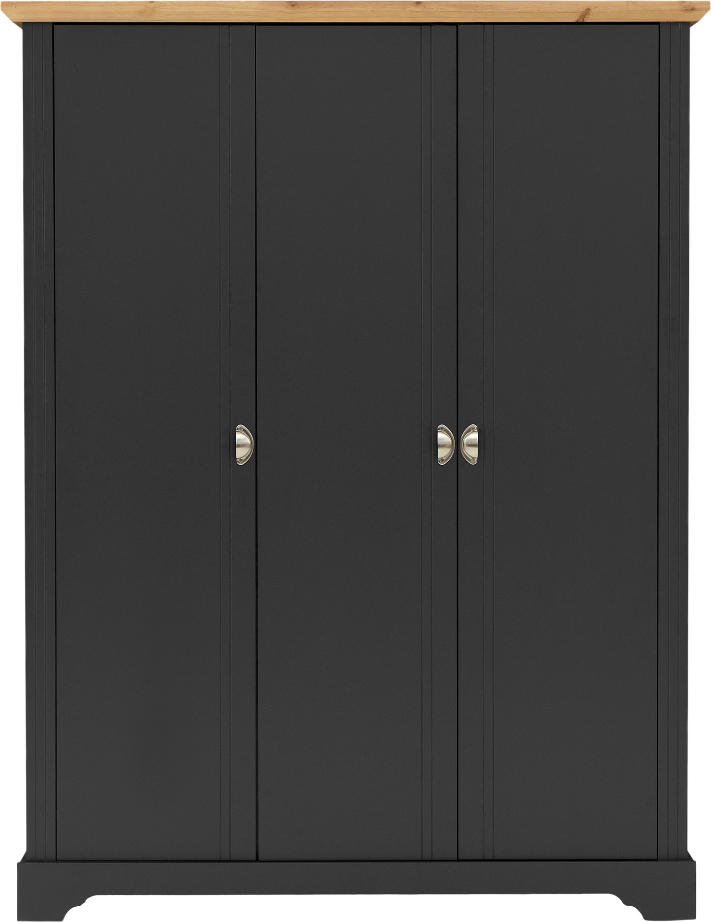 TOLEDO 3 DOOR WARDROBE - GREY/OAK EFFECT