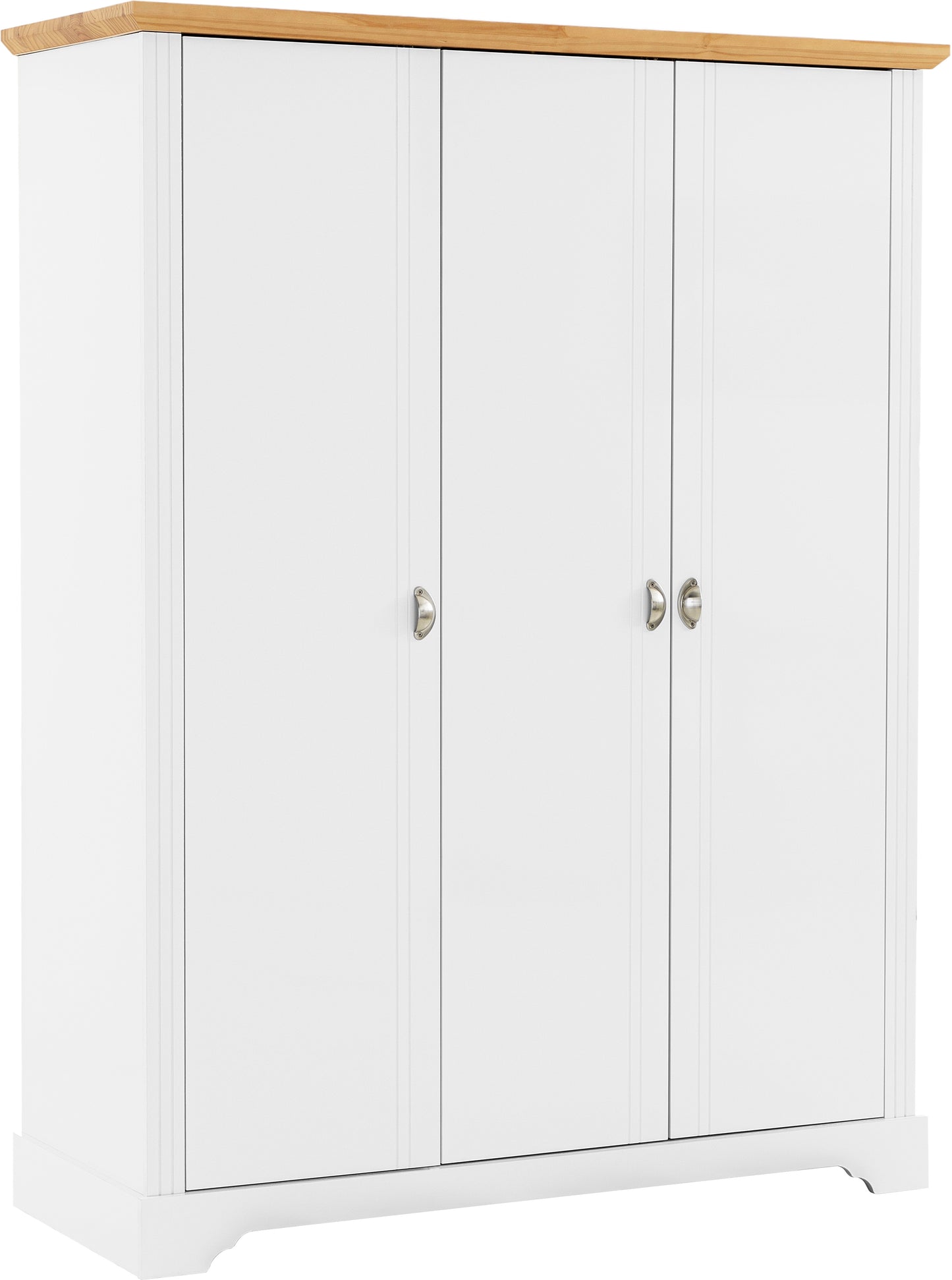 TOLEDO 3 DOOR WARDROBE - WHITE/OAK EFFECT