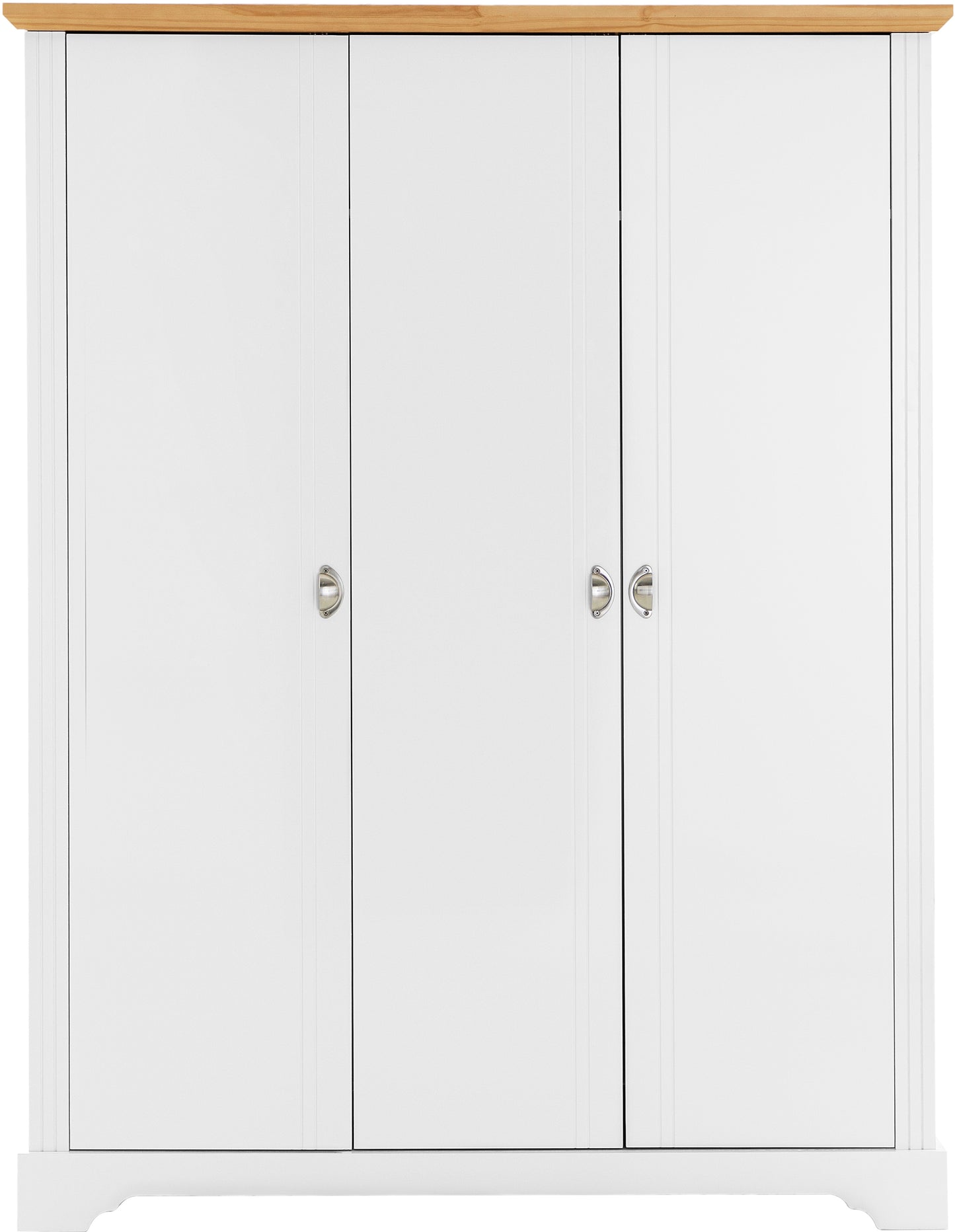 TOLEDO 3 DOOR WARDROBE - WHITE/OAK EFFECT