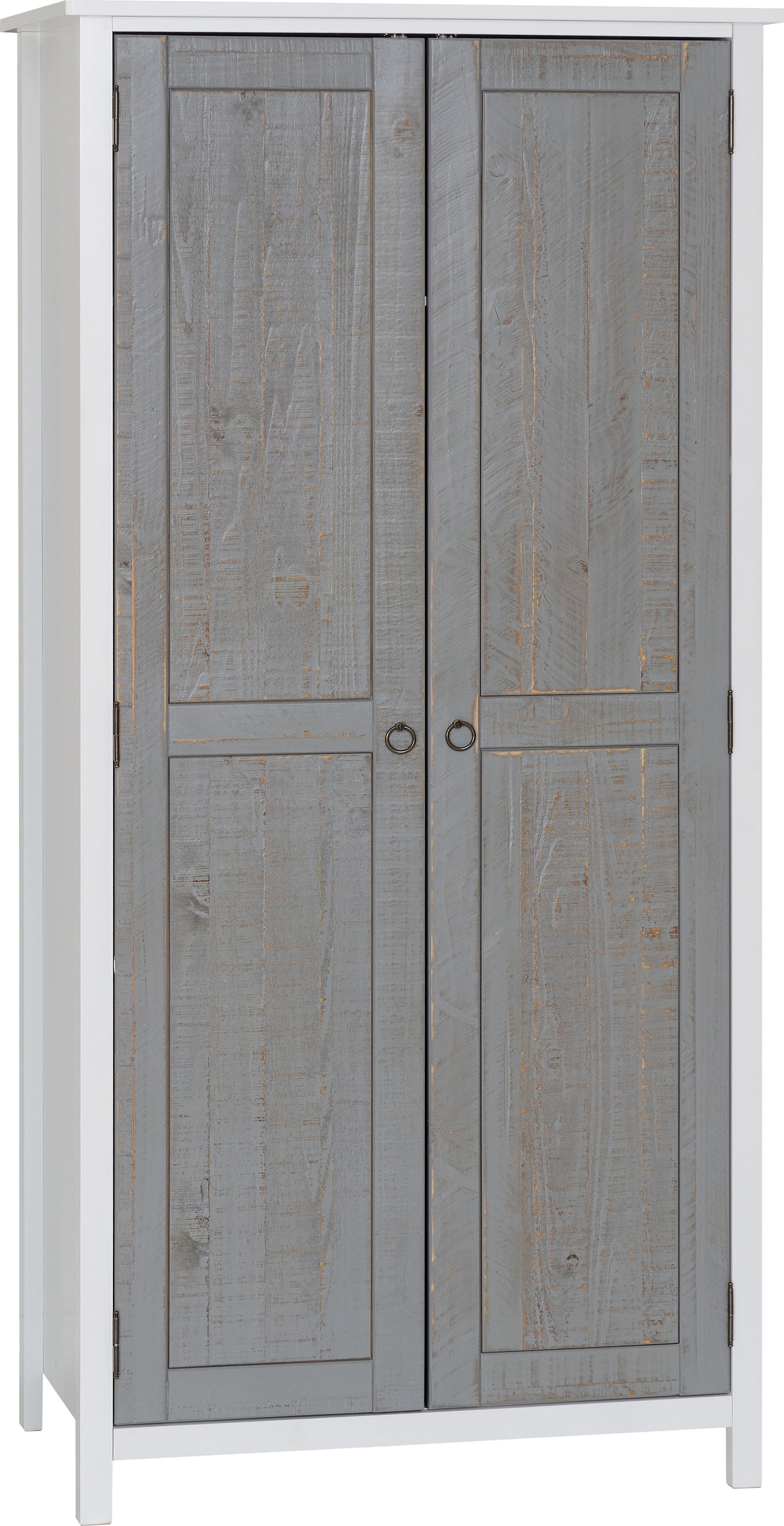 VERMONT 2 DOOR WARDROBE - WHITE/GREY