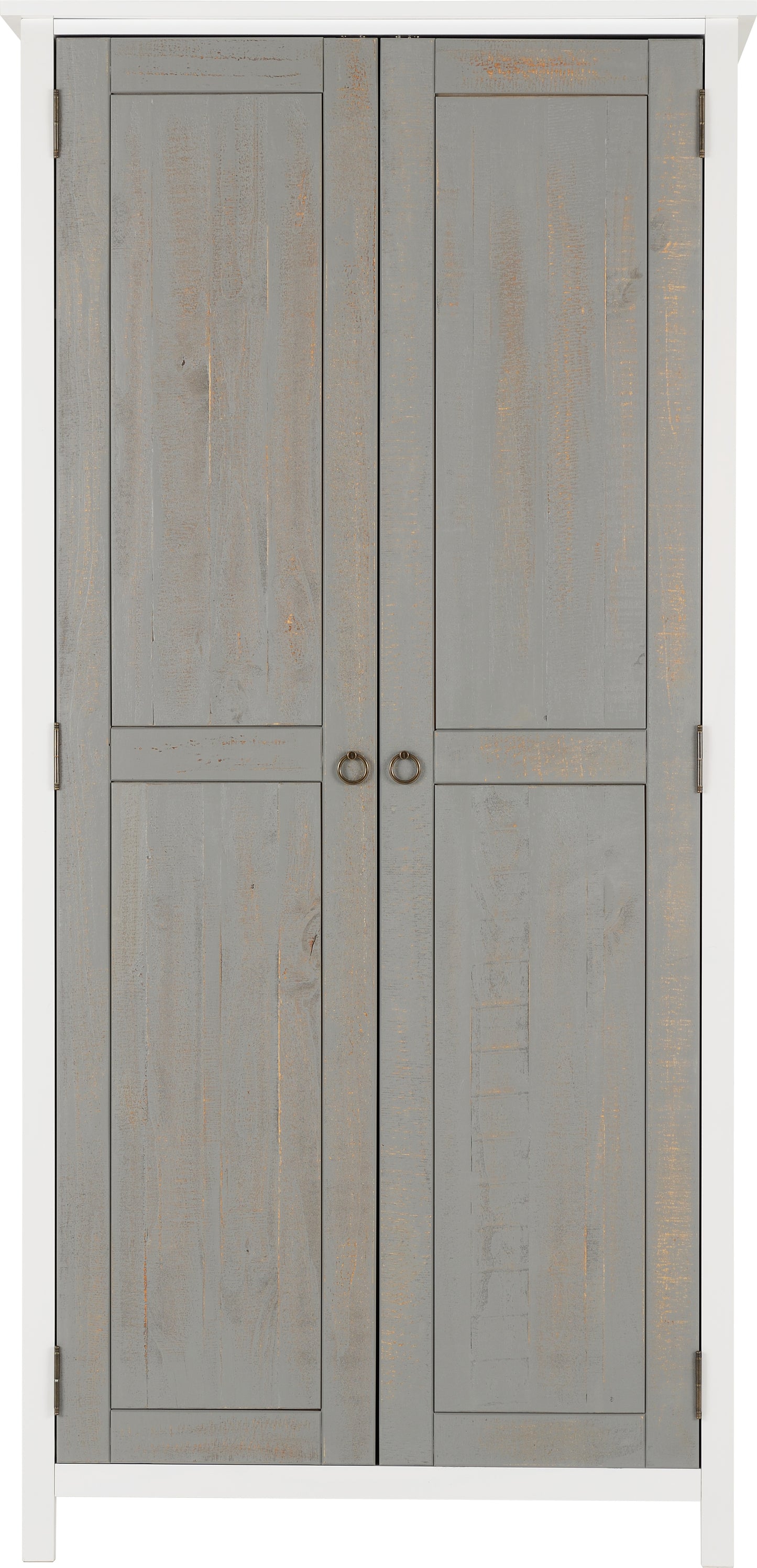 VERMONT 2 DOOR WARDROBE - WHITE/GREY