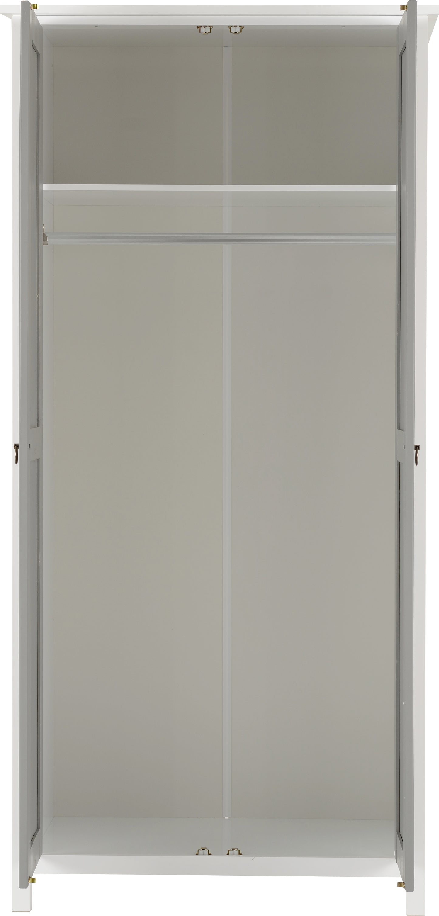 VERMONT 2 DOOR WARDROBE - WHITE/GREY