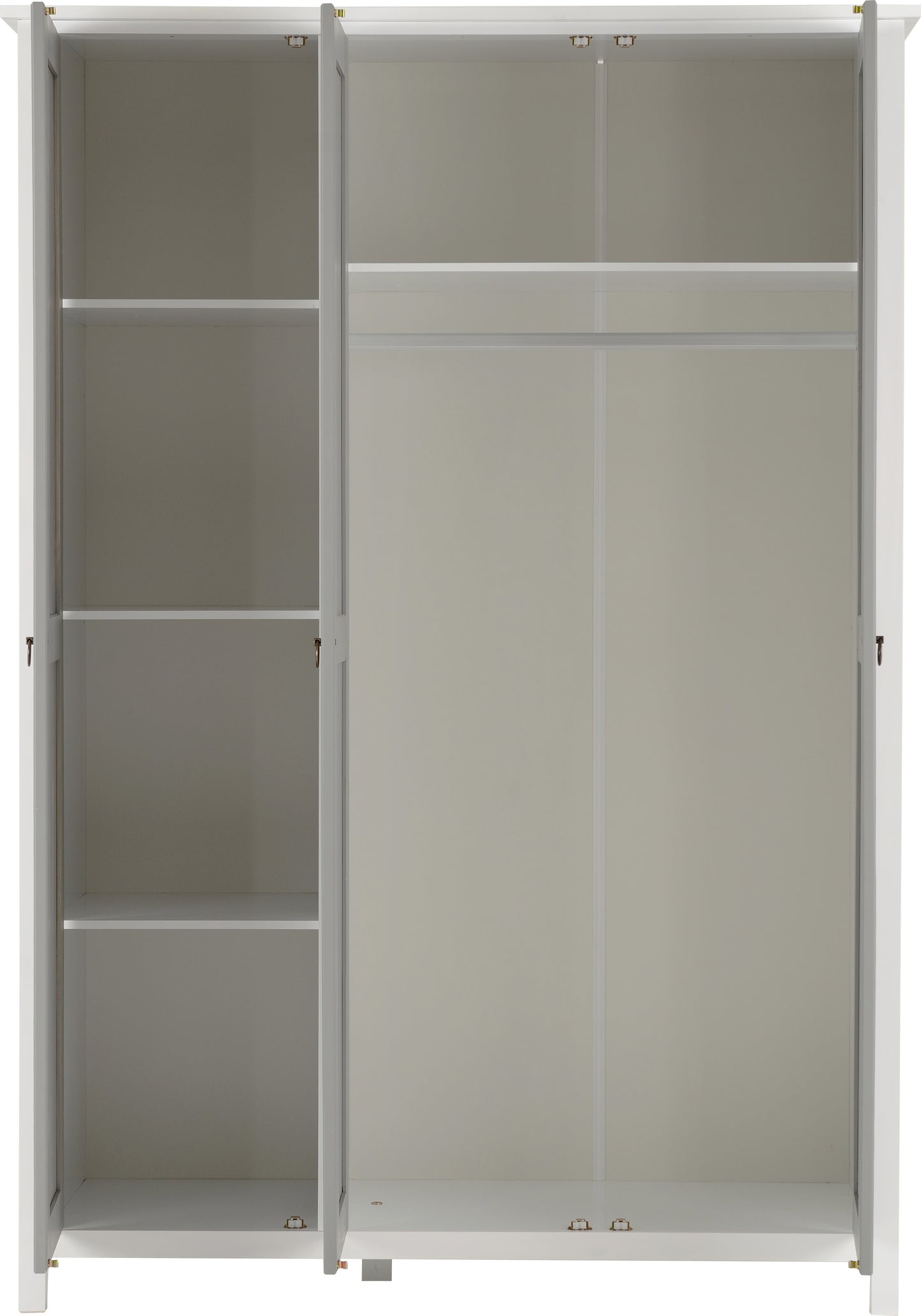 VERMONT 3 DOOR WARDROBE - WHITE/GREY