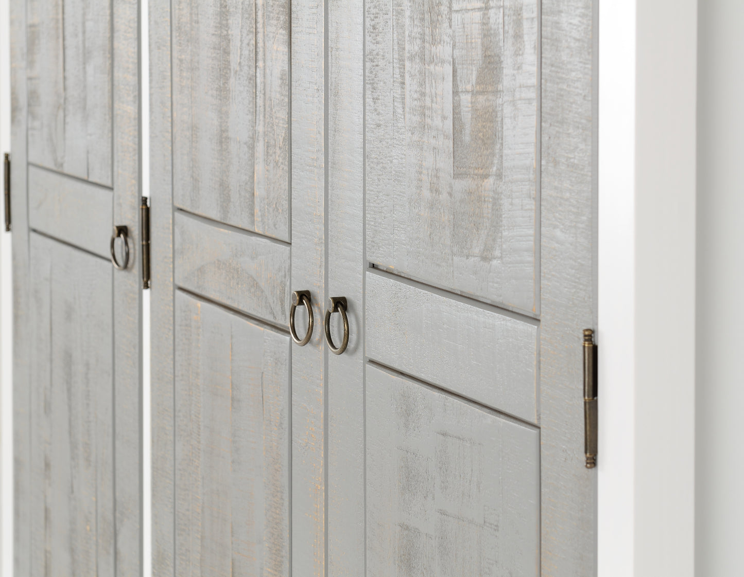 VERMONT 3 DOOR WARDROBE - WHITE/GREY