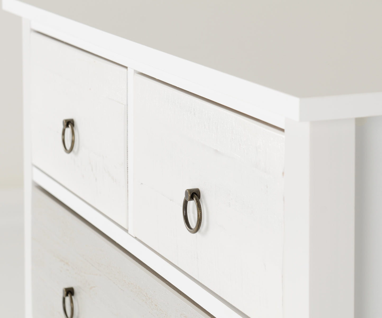 VERMONT 3+2 DRAWER CHEST - WHITE/GREY