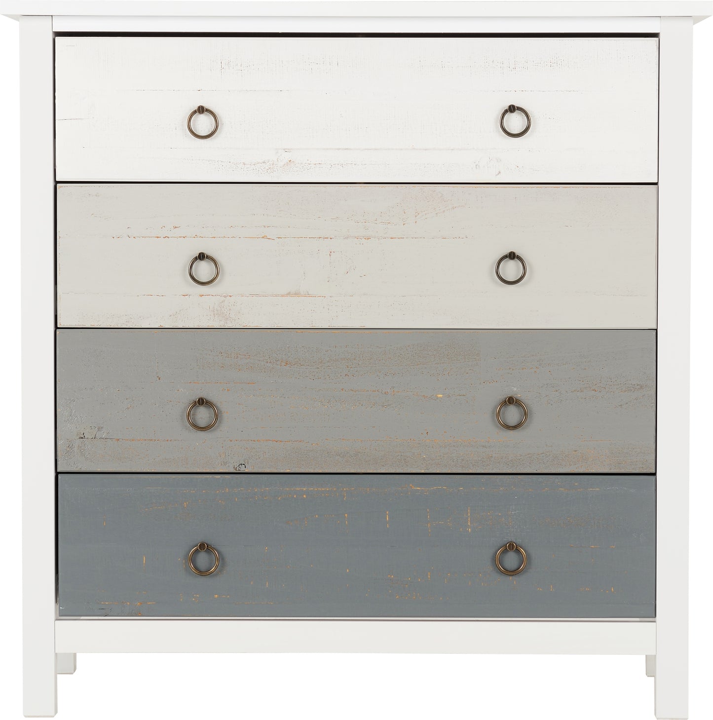 VERMONT 4 DRAWER CHEST - WHITE/GREY