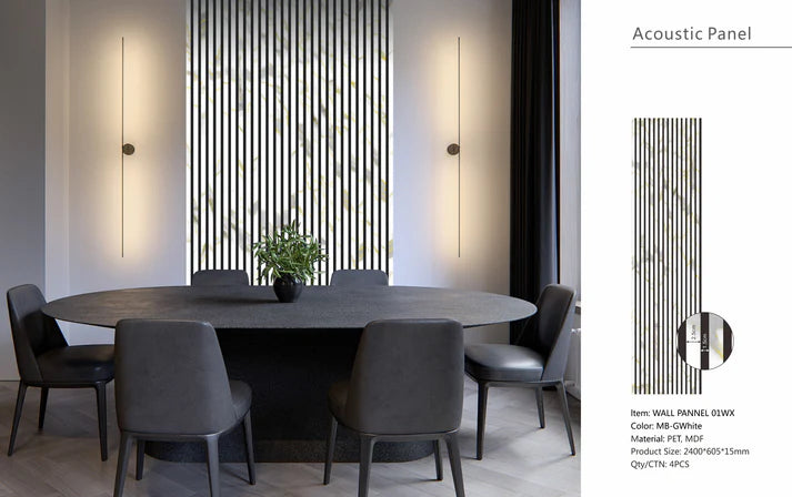 Wall Panel 01WX - Gold and White Marble - Acoustic