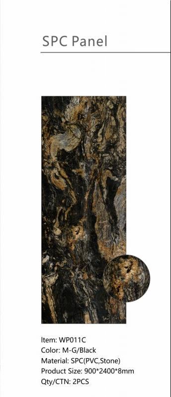 Wall Panel 011C - Gold and Black Marble W:90cm - (Wall Board) Price per 1 Panel