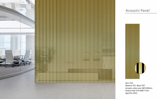 Wall Panel 01 G / Shiny Gold (Acoustic) - 1 pack(4pcs)