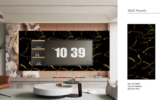 Wall Panel 09F - Gold Black - Price for 1 Panel