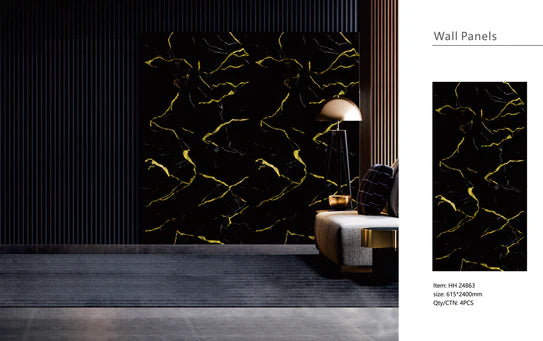 Wall Panel 09F - Gold Black - Price for 1 Panel