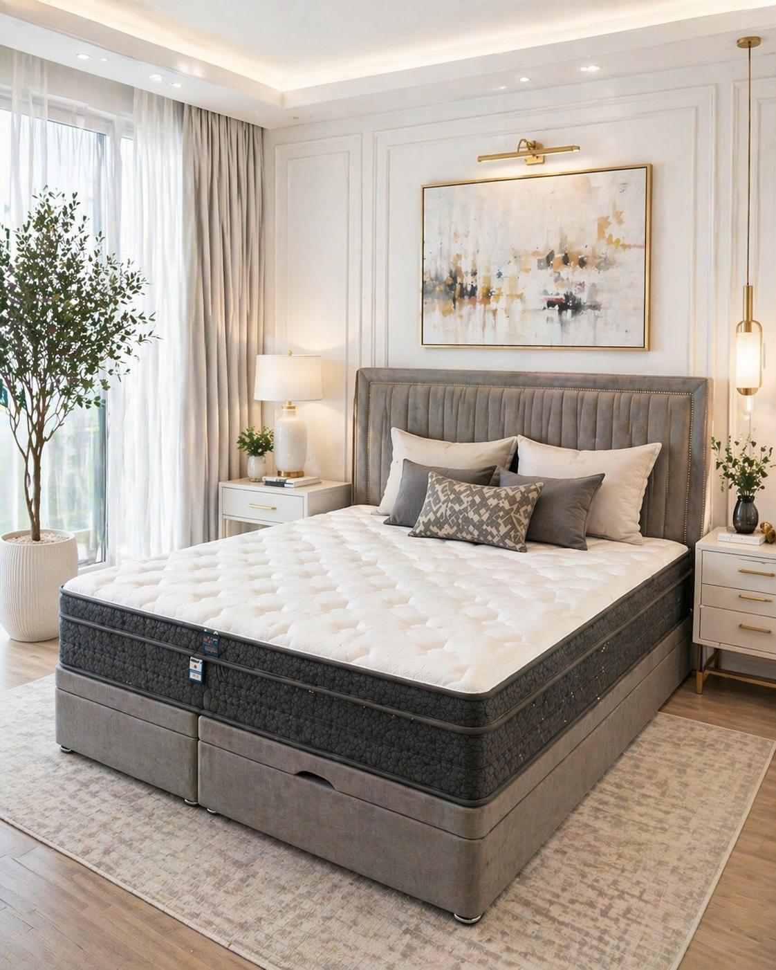 Ottoman Velvet Storage bed