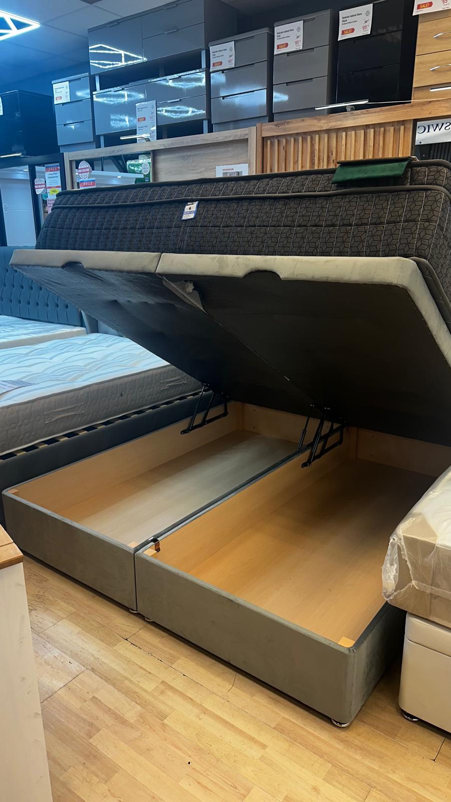 Ottoman Velvet Storage bed