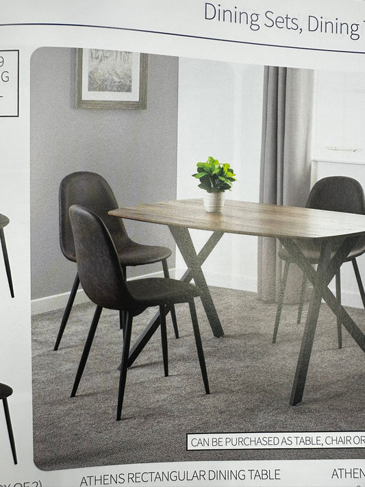 6 Athens chairs (Brown)