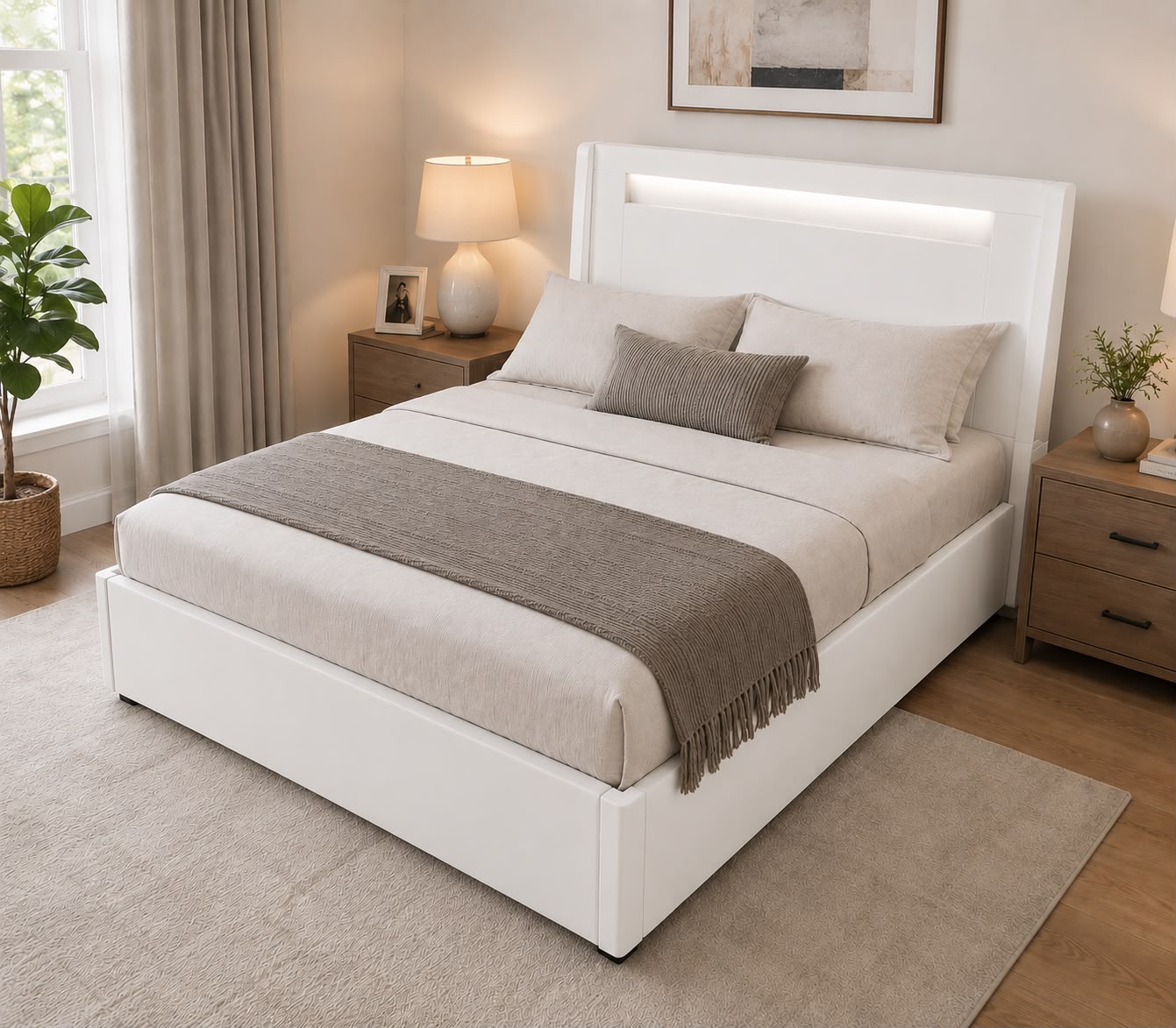 Kensington LED Ottoman Bed frame