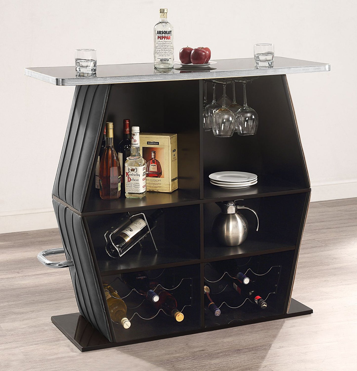 Bar Table With Shelves & Stools