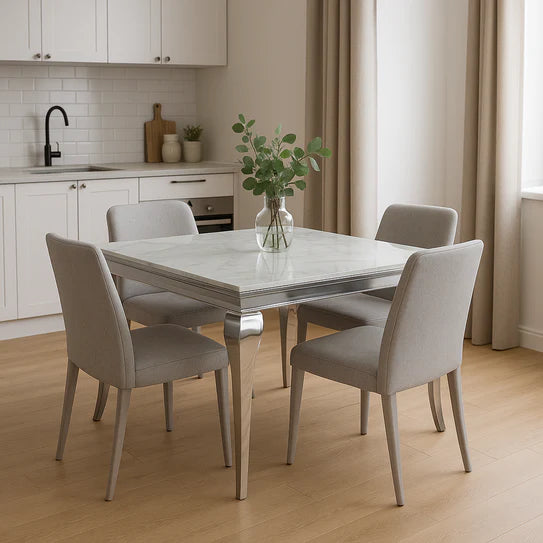 Lewis Square Marble Dining Table