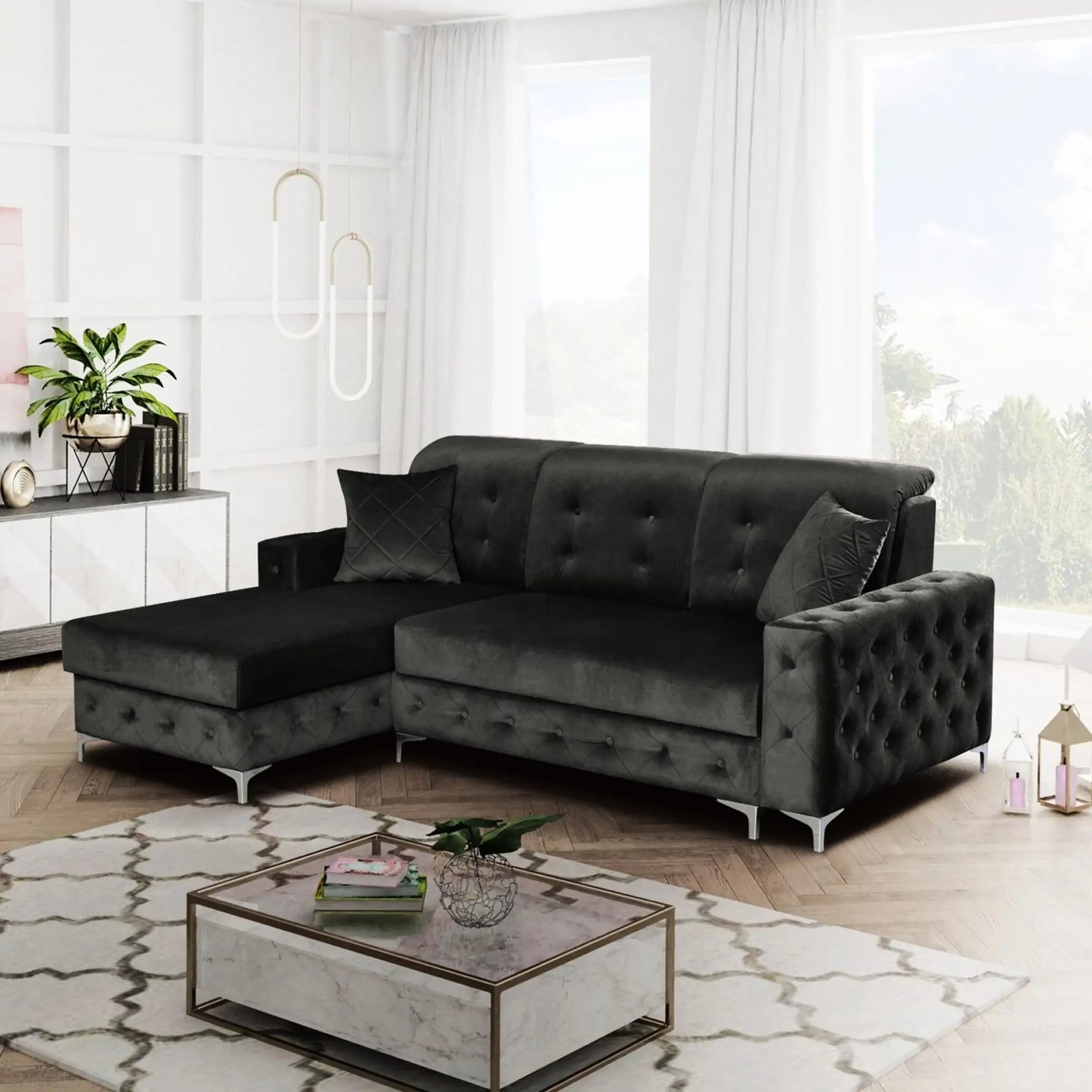 Verso Corner Sofa Bed with Storage